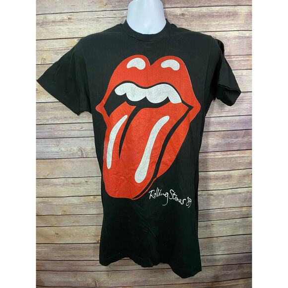 Vintage 1989 Rolling Stones Tour T-Shirt – Size Large, Single Stitch Made in USA - Picture 3 of 15